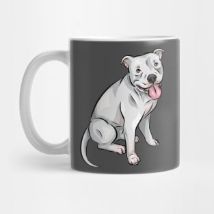 Cute White American Bully Dog Mug